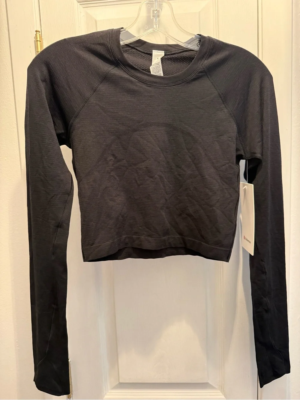 Lululemon Swiftly Tech Cropped Long Sleeve 2.0 Black